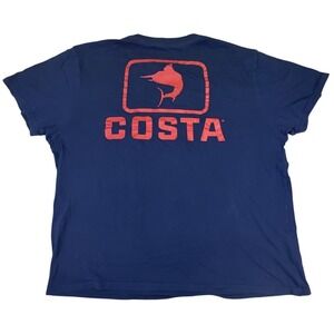 Costa Men's‎ Sailfish Fishing Graphic T-Shirt Short Sleeve Navy Blue Size XL